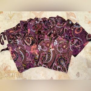 Brighton Purple & Pink Paisley & Floral Drawstring Jewelry Bags